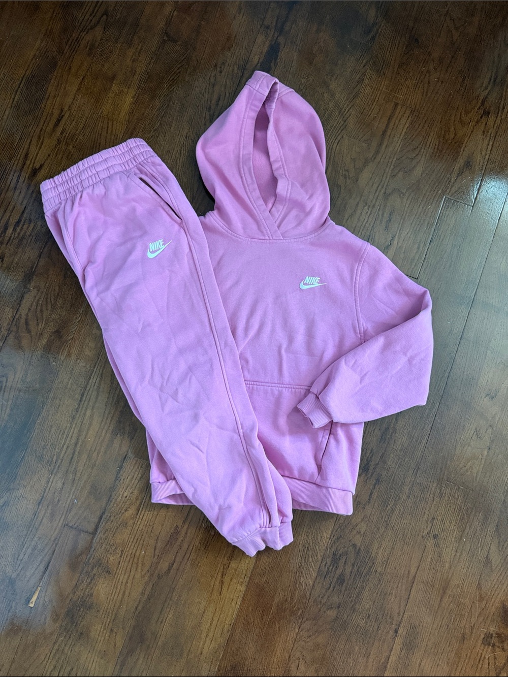 Nike Girls' Pink Hoodie & Joggers Set - Light Pink